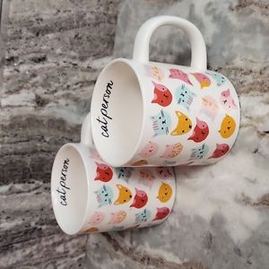 Cat coffee mugs (2)
